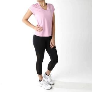 Nike Leggings Women’s Small Black Pirate Net Dri-Fit Fly Victory Capri Mesh
